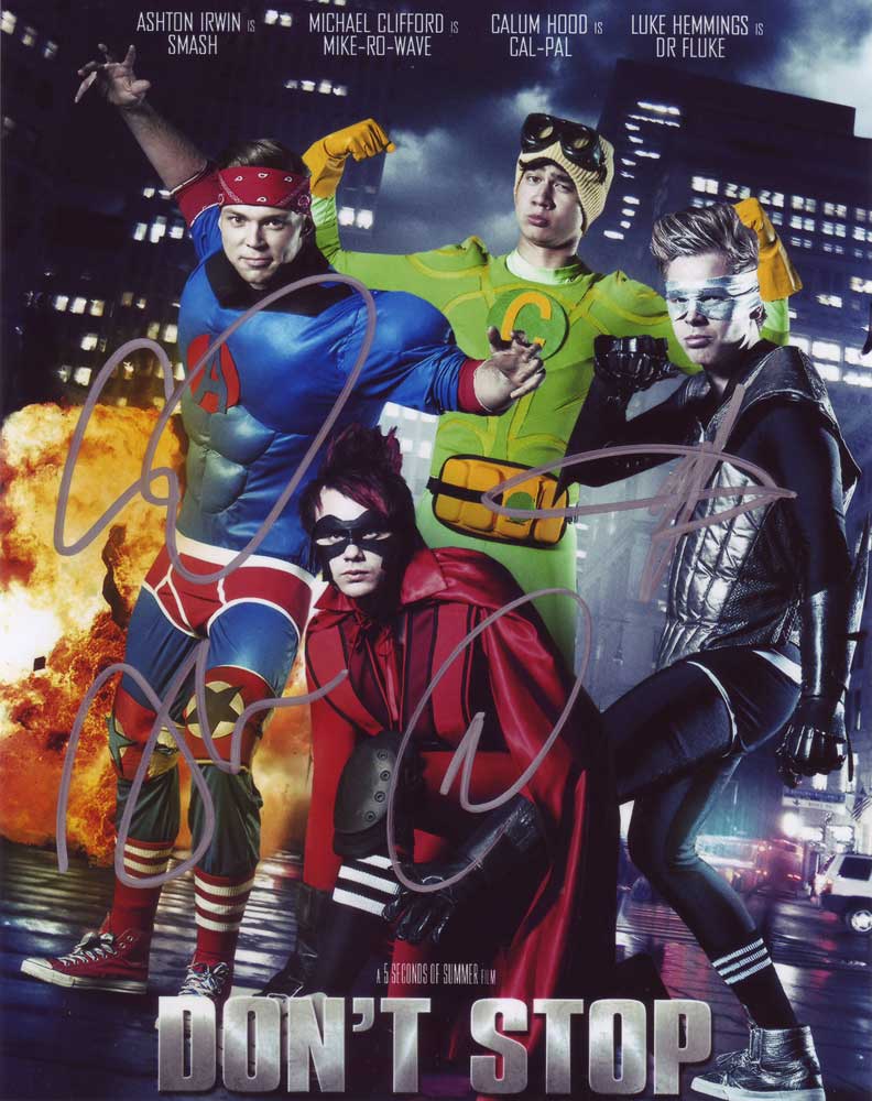 5 Seconds of Summer In-person Autographed Group Photo