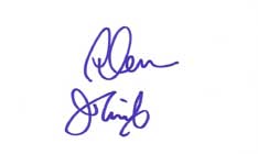 Alan Thicke Autographed Index Card