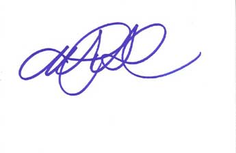 Alexandra Holden Autographed Index Card