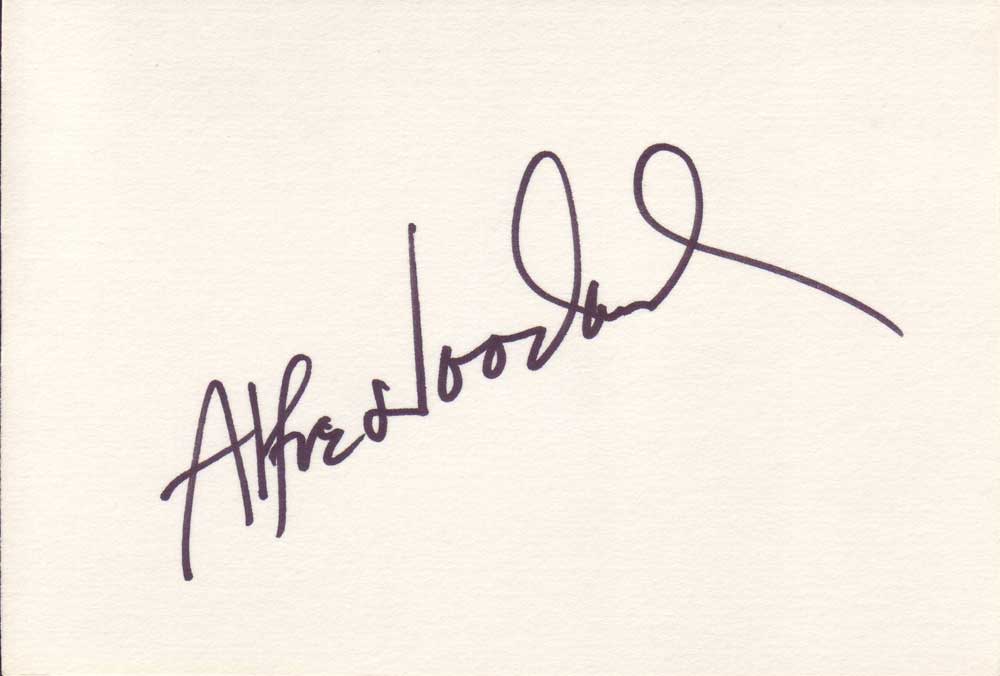 Alfre Woodard Autographed Index Card