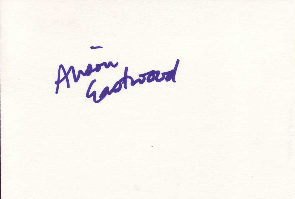 Alison Eastwood Autographed Index Card