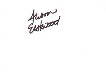 Alison Eastwood Autographed Index Card