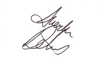 Amanda Detmer Autographed Index Card