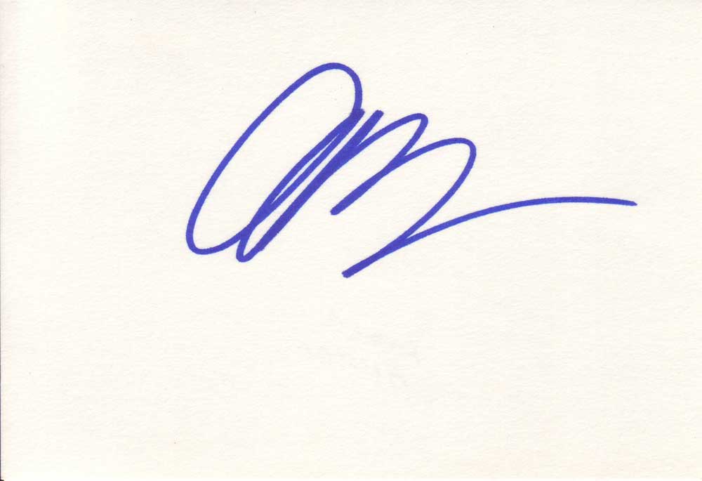 Amber Benson Autographed Index Card