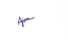 Aimee Mann Autographed Index Card