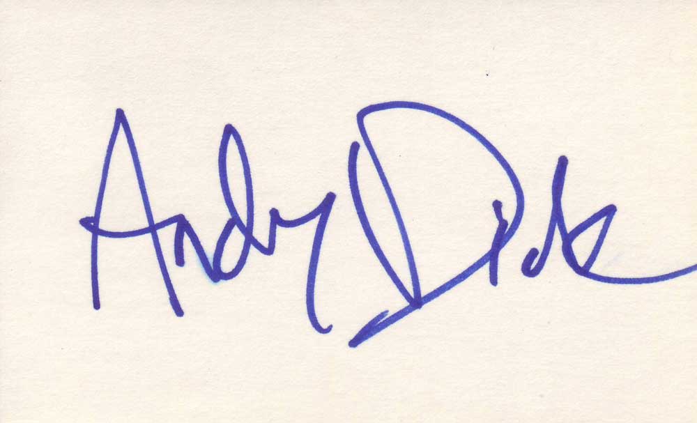 Andy Dick Autographed 3x5 Index Card