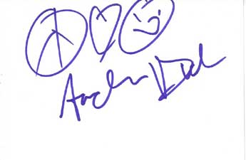 Andy Dick Autographed Index Card