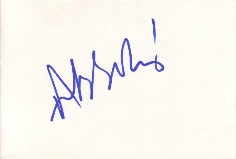 Andy Serkis in-person autographed index card