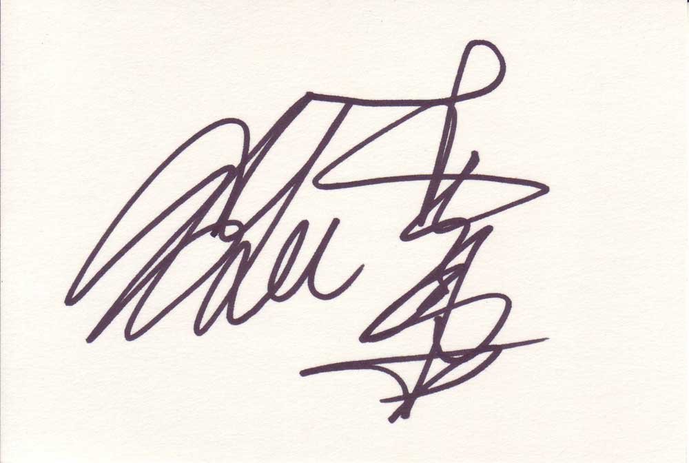 Ang Lee Autographed Index Card