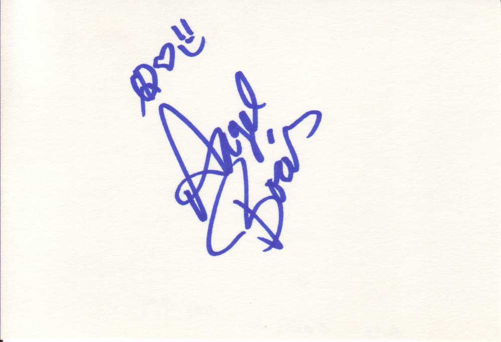 Angel Boris Autographed Index Card