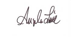 Angela Little Autographed Index Card