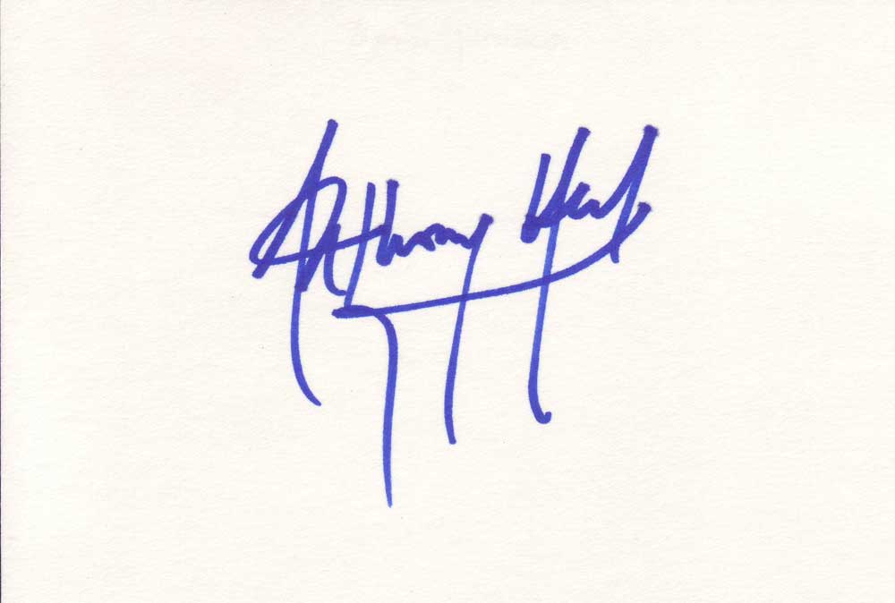 Anthony Head Autographed Index Card