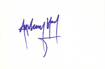 Anthony Head Autographed Index Card