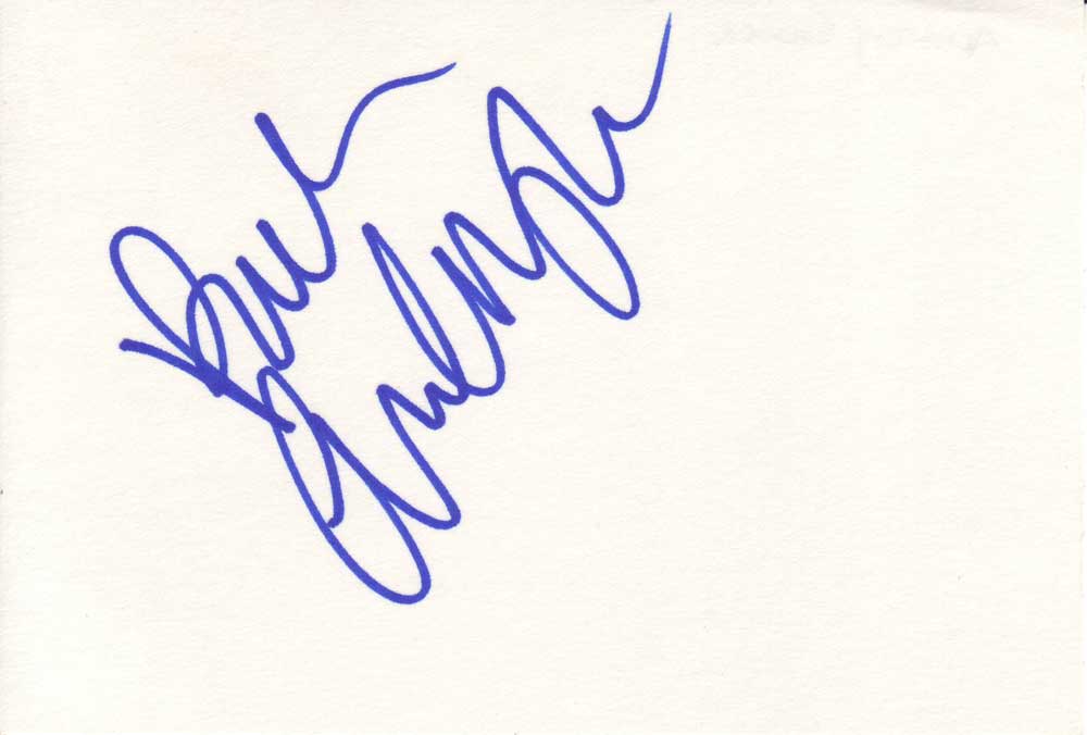 Audrey Quock Autographed Index Card