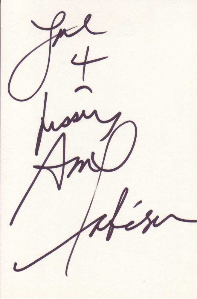 Ava Fabian in-person autographed index card