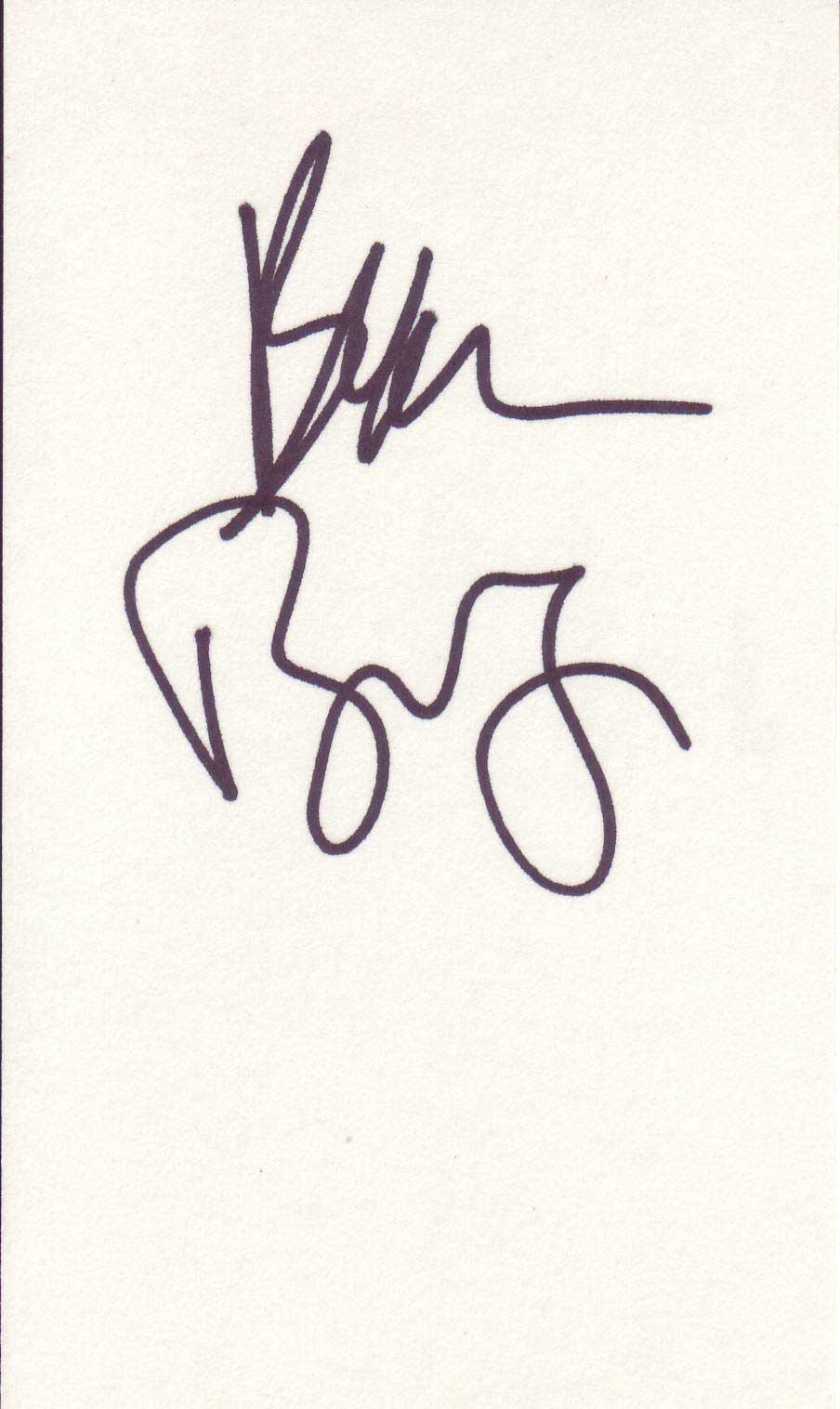 Beau Bridges Autographed 3x5 Index Card