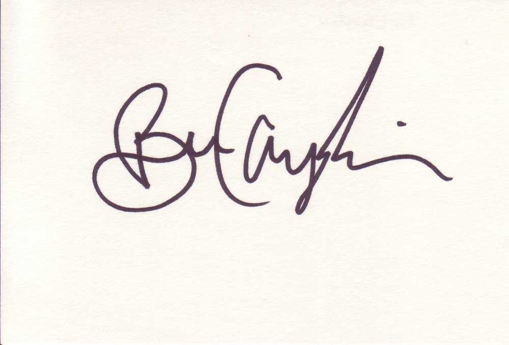 Ben Chaplin Autographed Index Card