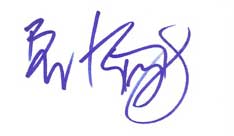 Ben Kingsley Autographed Index Card