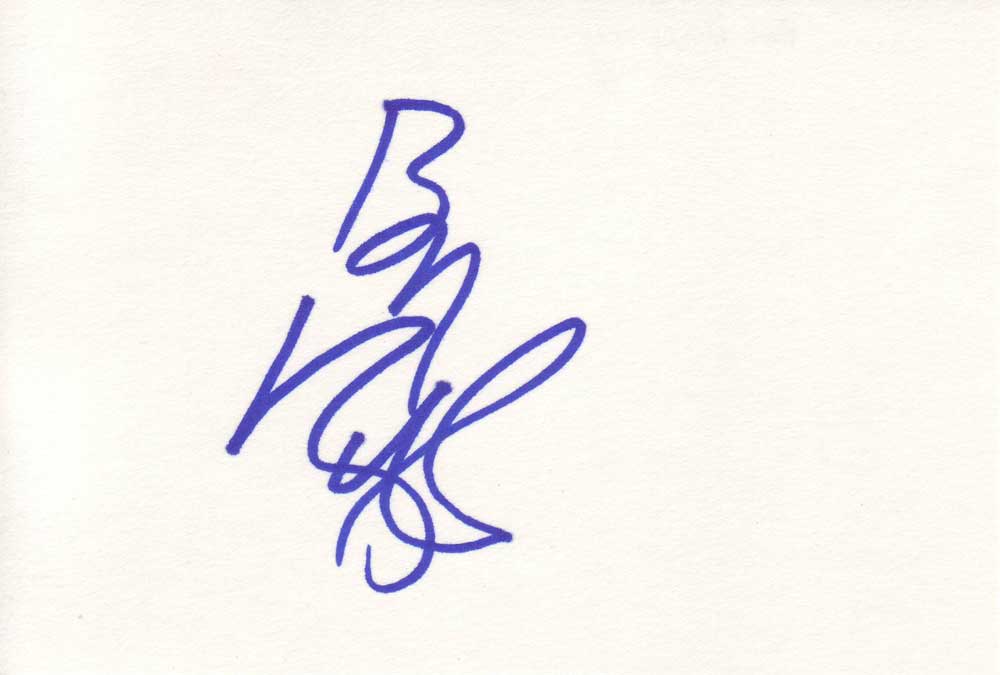 Ben Kingsley Autographed Index Card