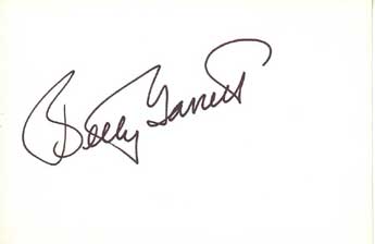 Betty Garrett Autographed Index Card
