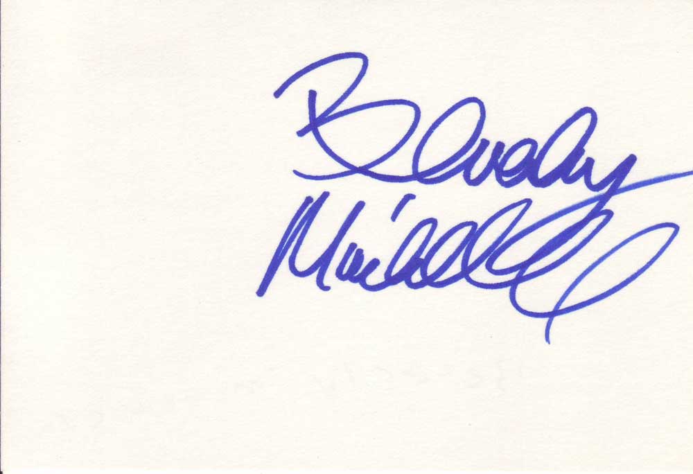 Beverley Mitchell Autographed Index Card