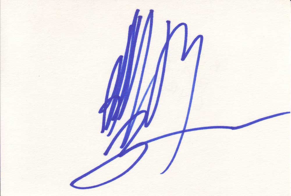 Billy Ray Cyrus Autographed Index Card