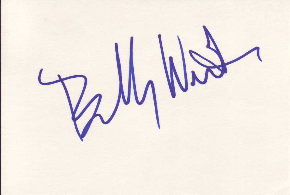Billy Wirth Autographed Index Card