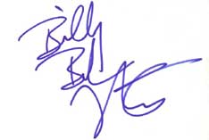 Billy Bob Thorton Autographed Index Card
