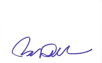 Bo Derek Autographed Index Card
