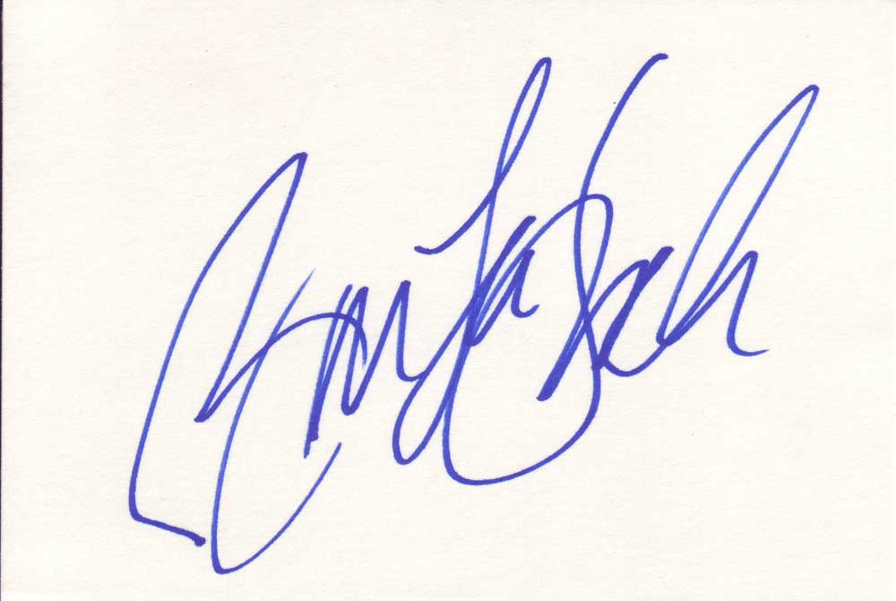 Bonnie Somerville Autographed Index Card