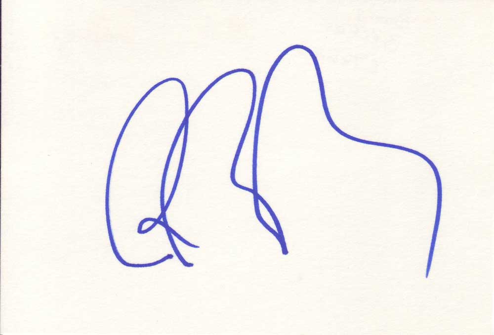 Boris Becker Autographed Index Card