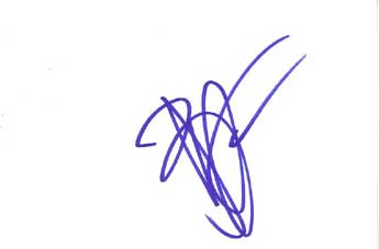 Brendan Fraser Autographed Index Card