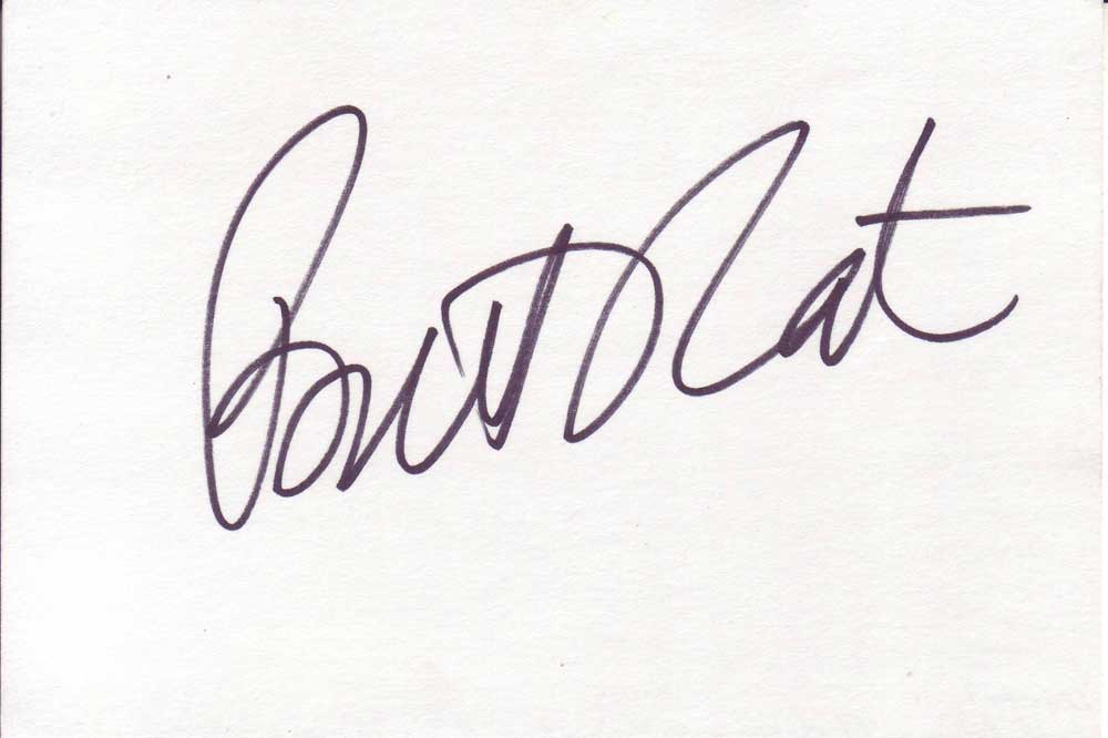 Brett Ratner Autographed Index Card