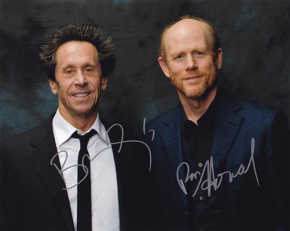 Brian Grazer and Ron Howard In-person autographed group Photo