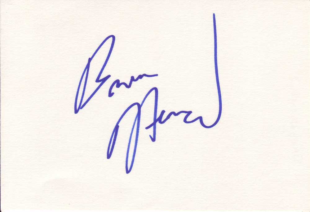 Bruce Harwood Autographed Index Card
