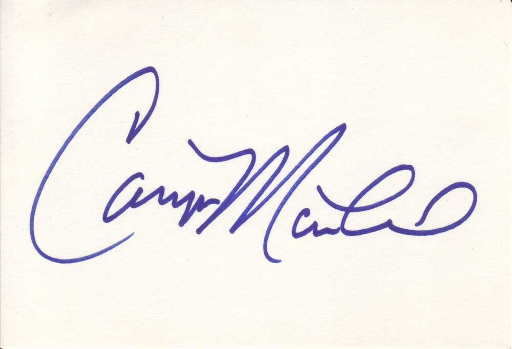 Camryn Manheim Autographed Index Card
