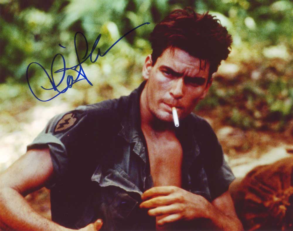 Charlie Sheen in-person autographed photo