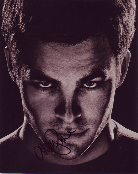 Chris Pine autographed photo for sale