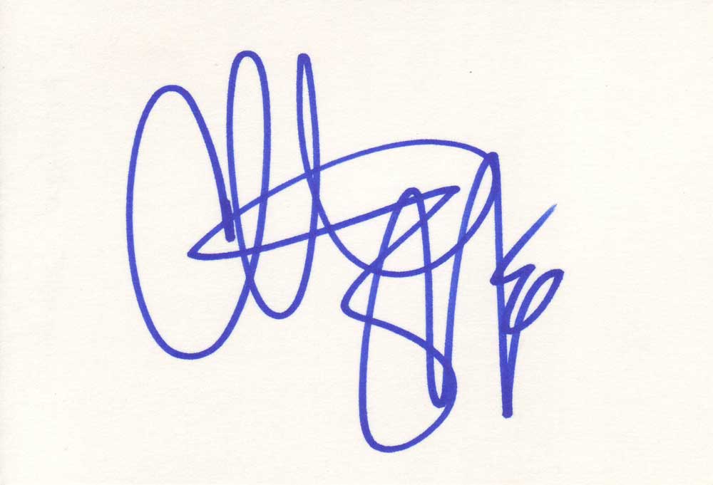 Christian Slater Autographed Index Card