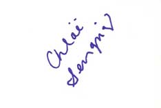 Chloe Sevigny Autographed Index Card