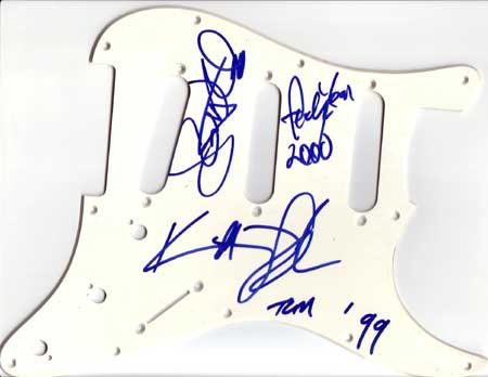 Crystal Method  in-person autographed Pick Guard