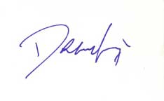 Danny Nucci Autographed Index Card