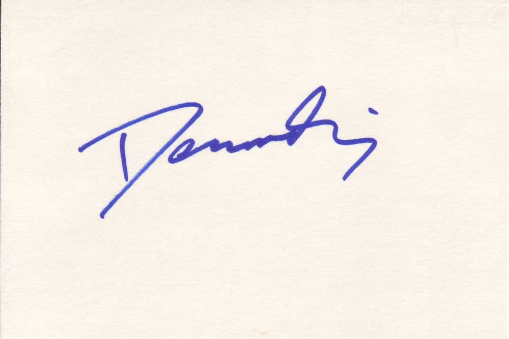 Danny Nucci Autographed Index Card
