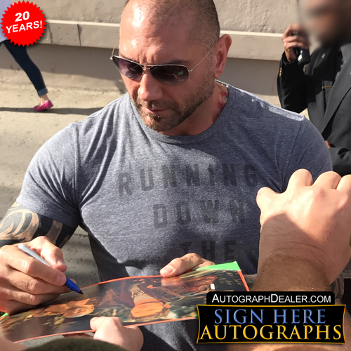 Dave Bautista in-person autographed photo