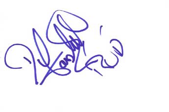 David Faustino Autographed Index Card