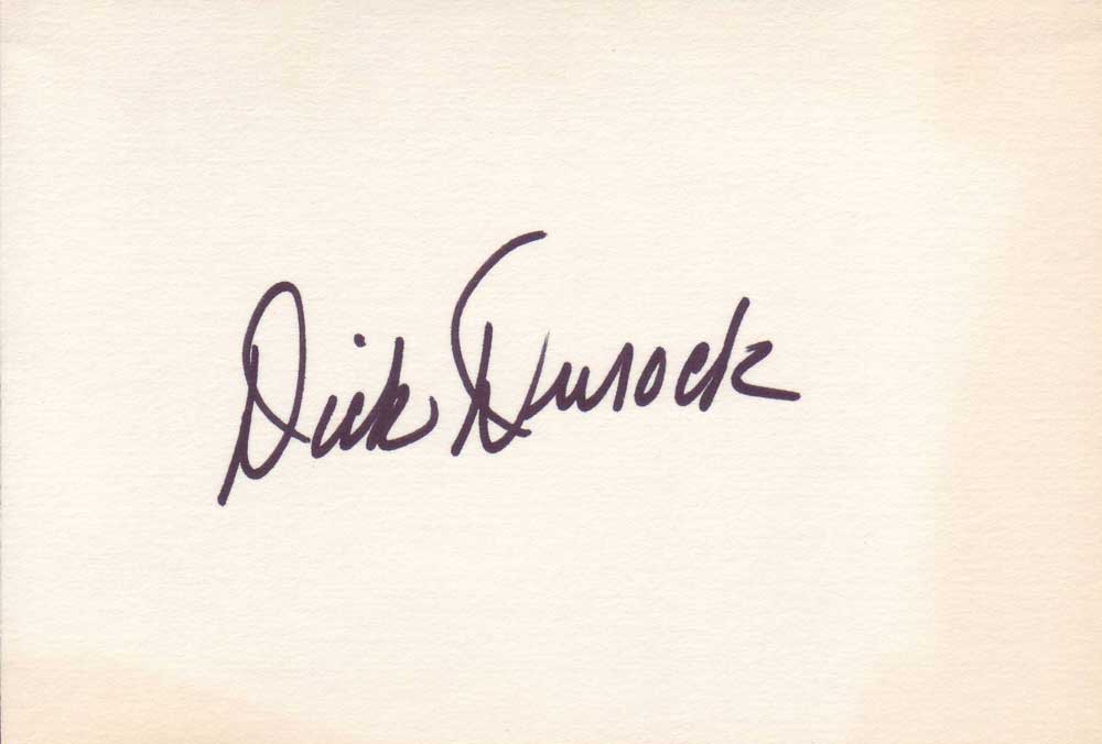 Dick Durock Autographed Index Card