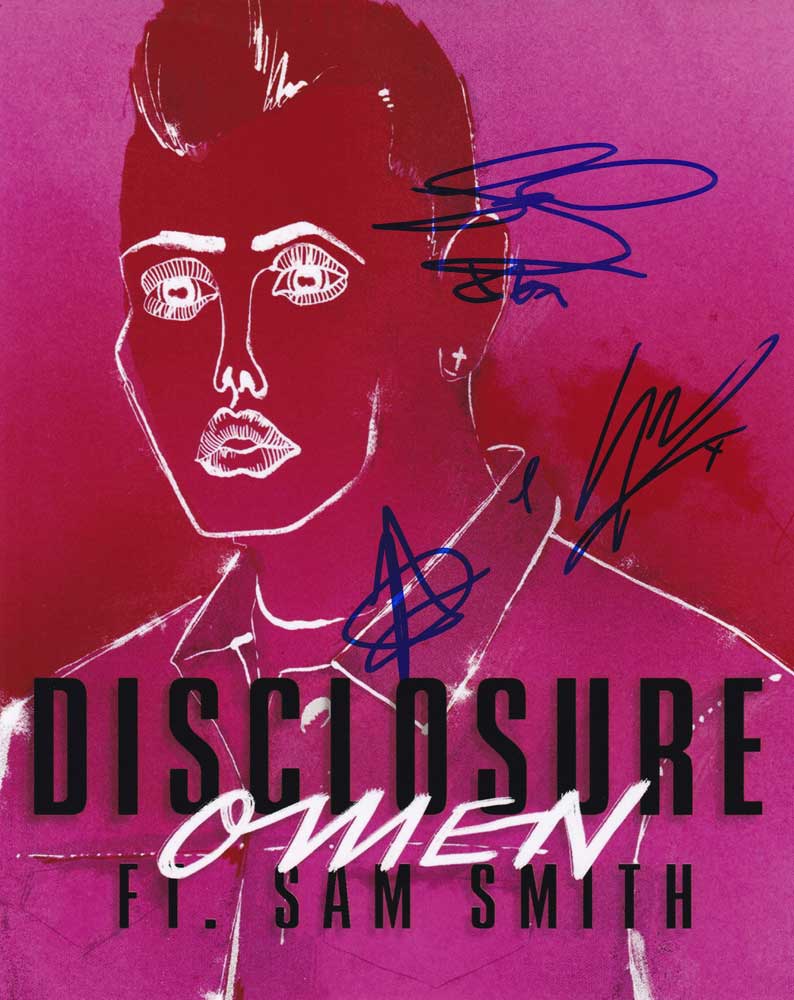 Disclosure and Sam Smith in-person autographed Group photo