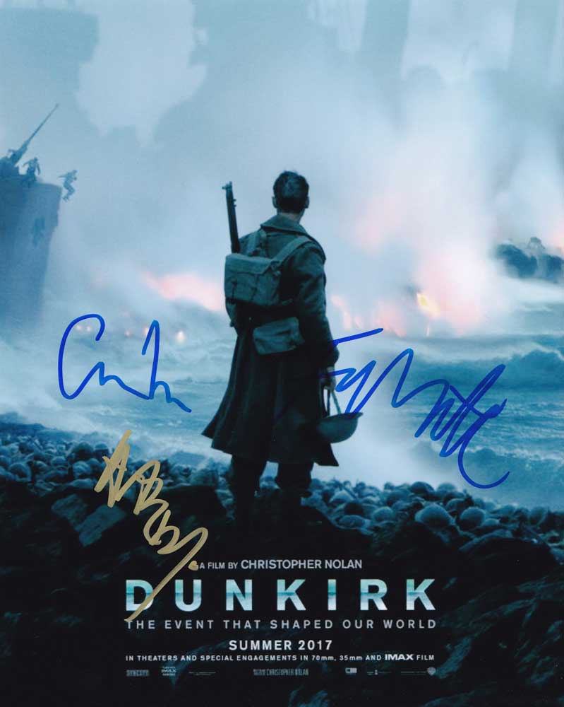 Dunkirk In-person autographed Cast Photo x 3