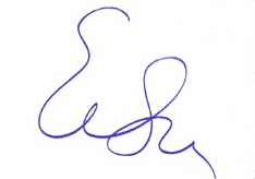 Elisabeth Shue Autographed Index Card