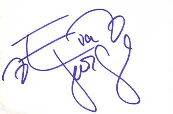 Eva Herzigova Autographed Index Card